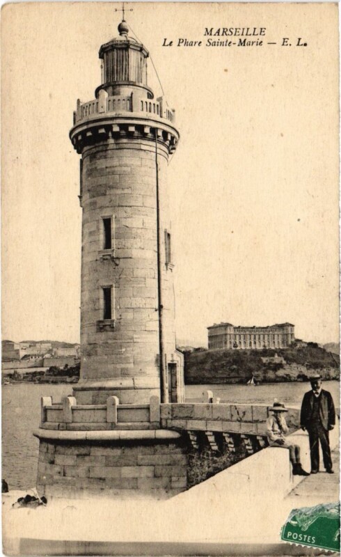 Carte postale ancienne Marseille Le Phare Sainte-Marie à Marseille