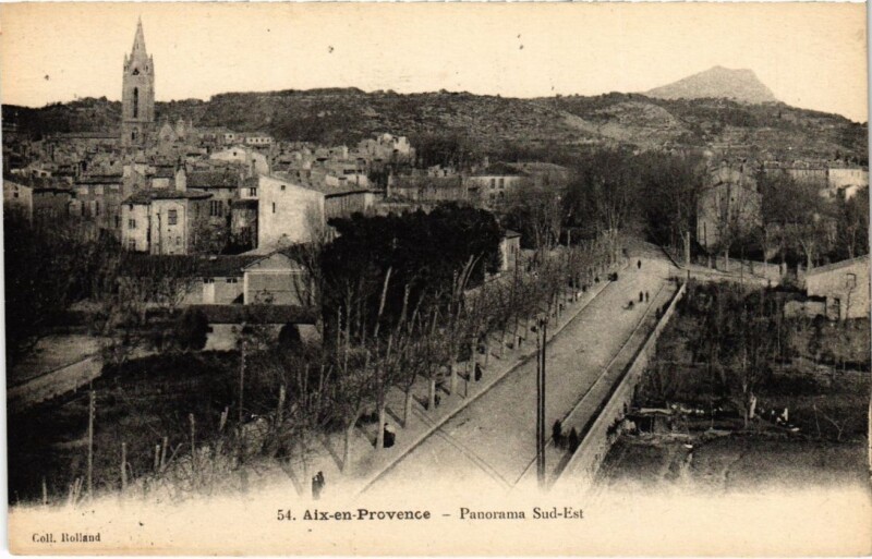 Carte postale ancienne Aix-en-Provence Panorama Sud-Est à Aix-en-Provence