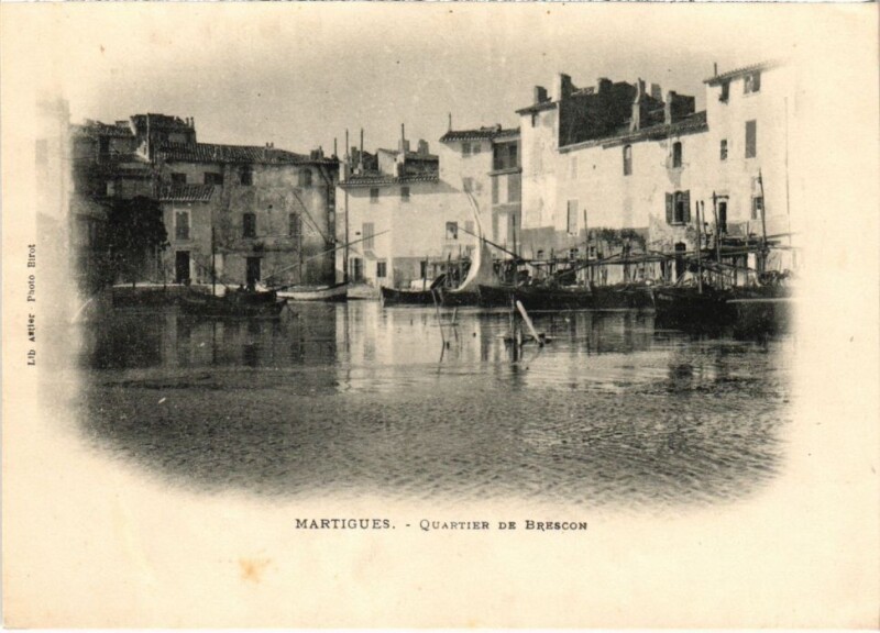 Carte postale ancienne Martigues Quartier de Brescon à Martigues
