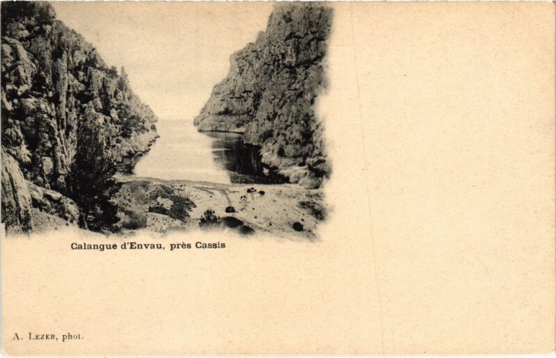 Carte postale ancienne Calanque d'En Vau pres Cassis à Cassis