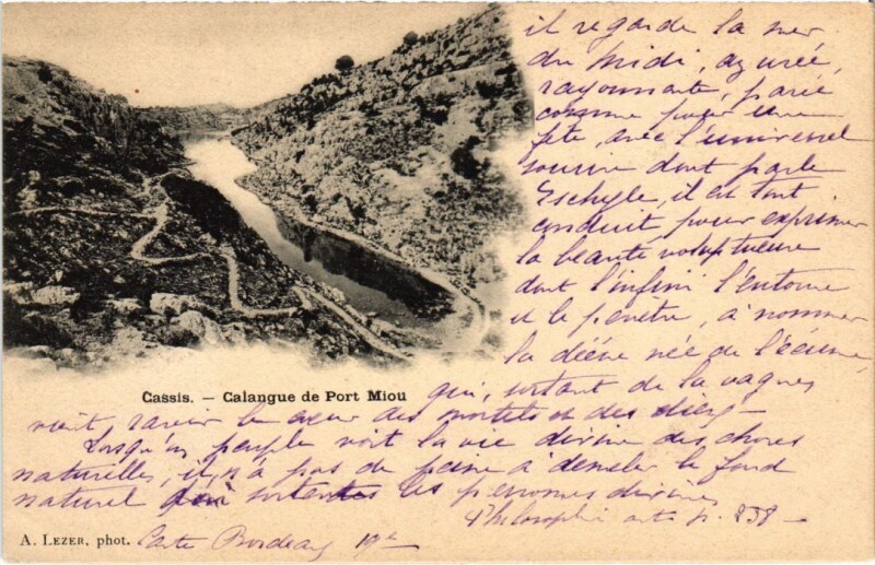 Carte postale ancienne Cassis Calanque de Port Miou à Cassis