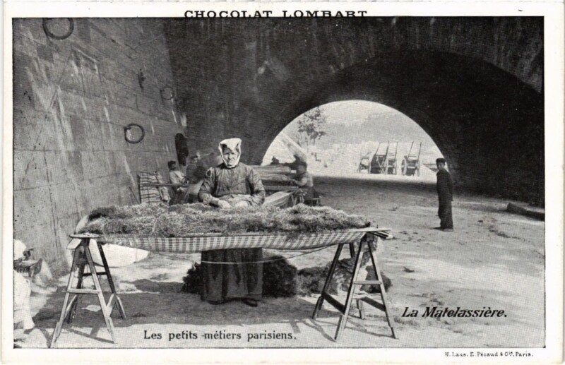 Carte postale ancienne Paris Petits Metiers La Matelassiere à Paris