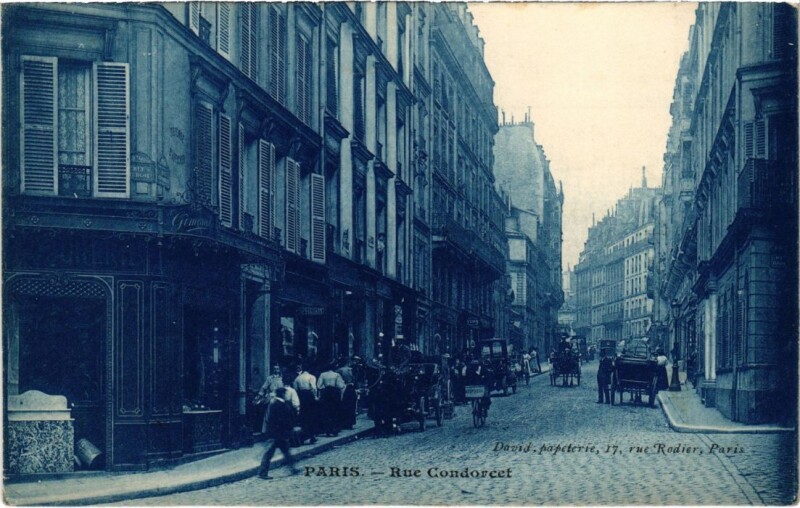 Carte postale ancienne Paris 9e Rue Condorcet à Paris 9e