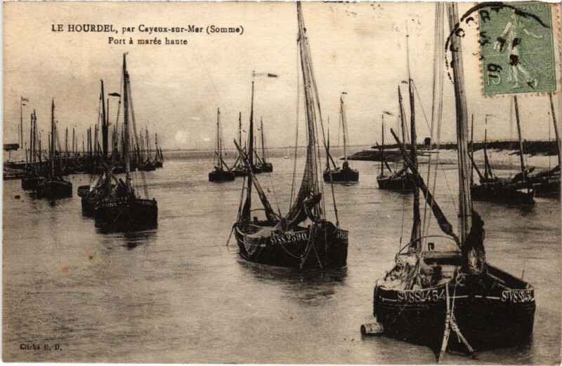 Carte postale ancienne Le Hourdel Cayeux-sur-Mer - Port a Maree Haute à Cayeux-sur-Mer