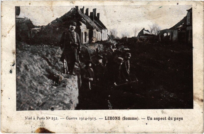 Carte postale ancienne Lihons Un Aspect du Pays à Lihons