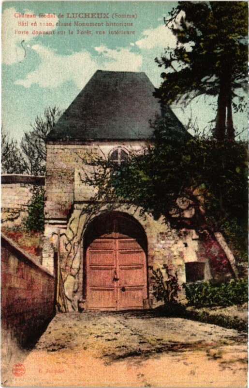 Carte postale ancienne Lucheux Chateau Feodal à Lucheux