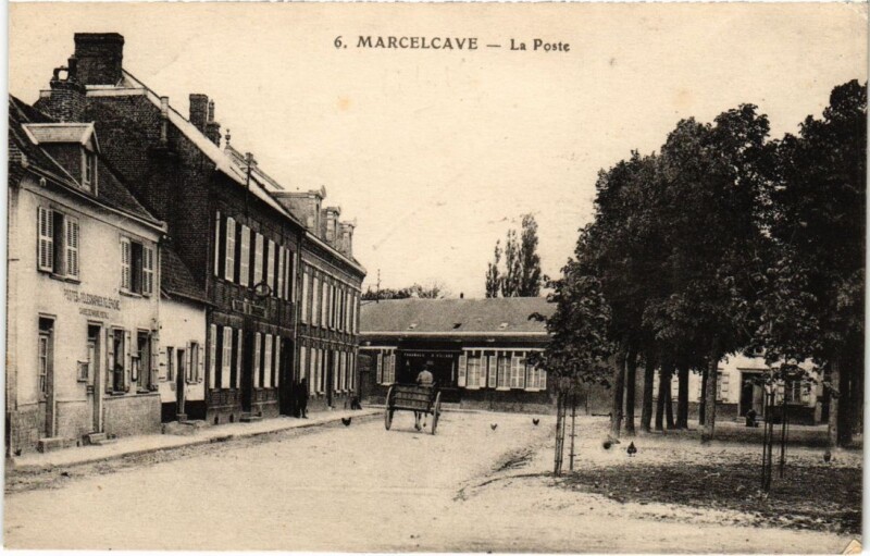 Carte postale ancienne Marcelcave La Poste à Marcelcave