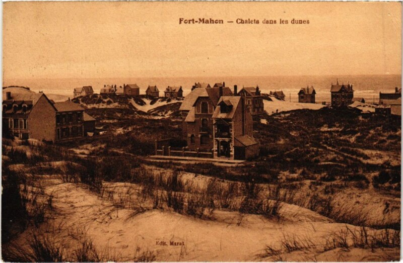 Carte postale ancienne Fort-Mahon-Plage Chalets dans les Dunes à Fort-Mahon-Plage