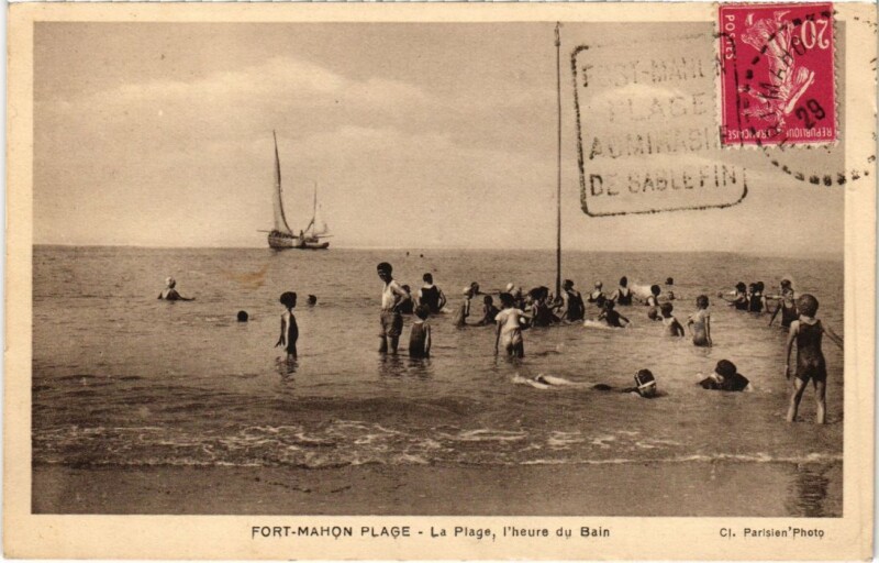 Carte postale ancienne Fort-Mahon-Plage La Plage - L'Heure du Bain à Fort-Mahon-Plage