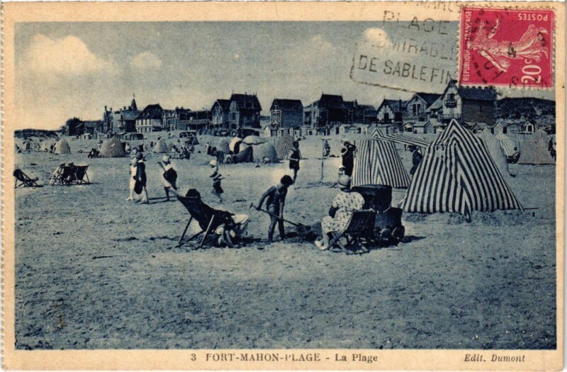 Carte postale ancienne Fort-Mahon-Plage La Plage à Fort-Mahon-Plage