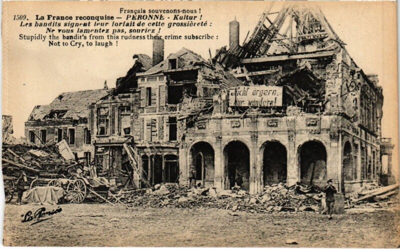 Carte postale ancienne Peronne Ruines
