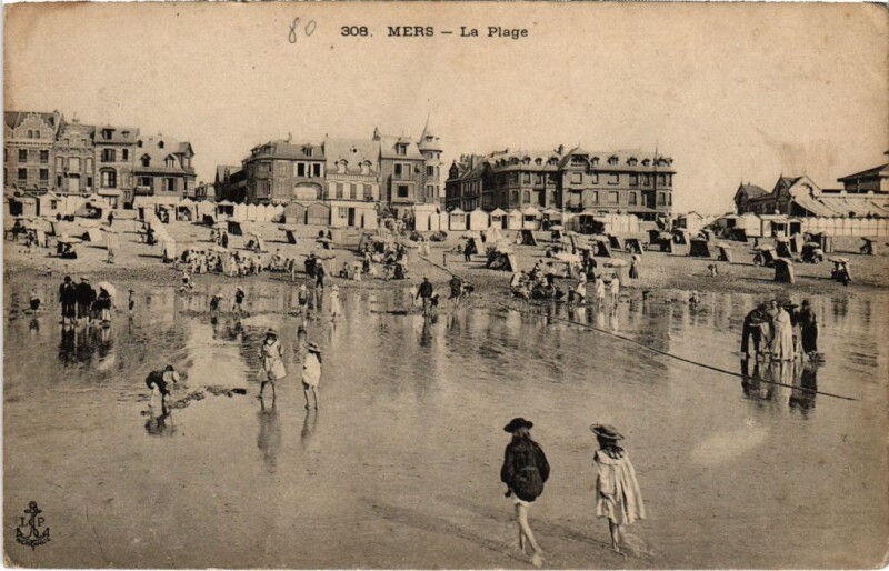 Carte postale ancienne Mers-les-Bains La Plage à Mers-les-Bains