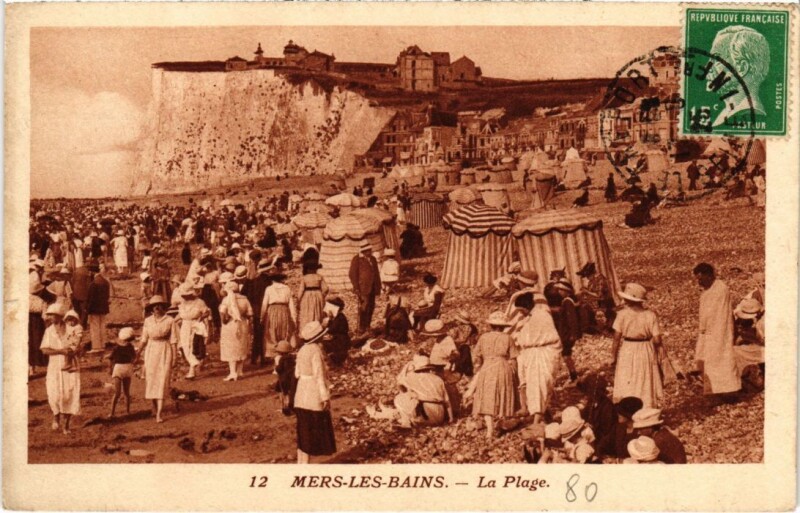 Carte postale ancienne Mers-les-Bains La Plage à Mers-les-Bains