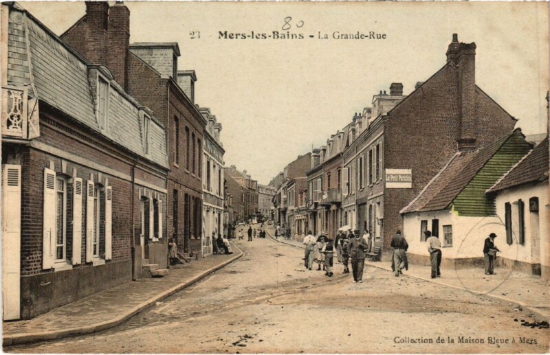 Carte postale ancienne Mers-les-Bains La Grande-Rue à Mers-les-Bains