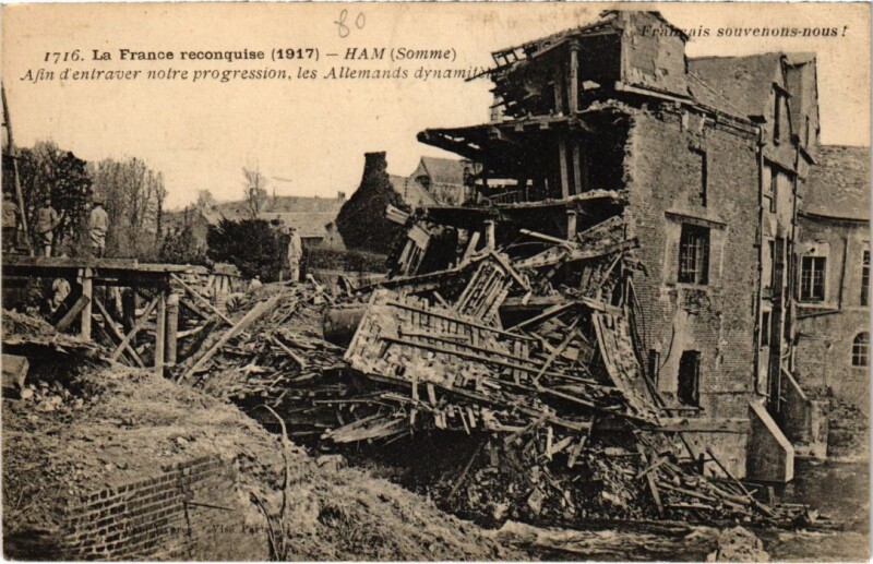 Carte postale ancienne Ham Ruines