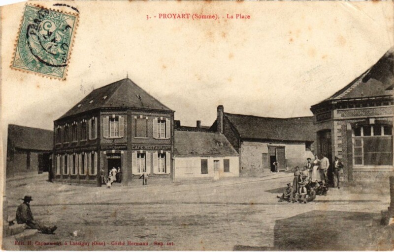 Carte postale ancienne Proyart La Place à Proyart