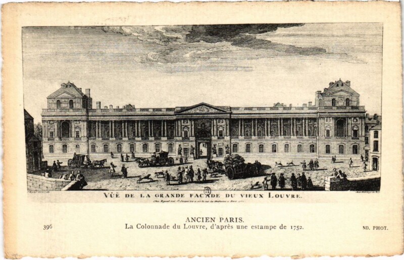 Carte postale ancienne Ancien Paris Colonne du Louvre