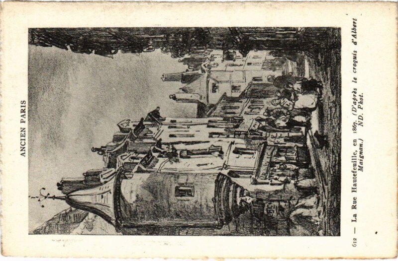 Carte postale ancienne Ancien Paris Rue Hautefeuille
