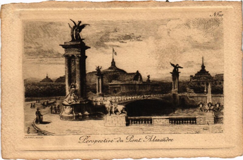 Carte postale ancienne Ancien Paris Pont Alexandre Iii