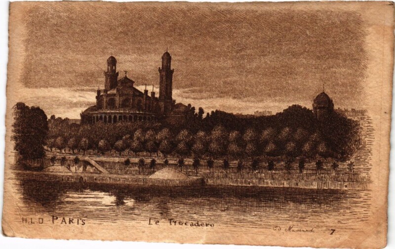 Carte postale ancienne Ancien Paris le Trocadero