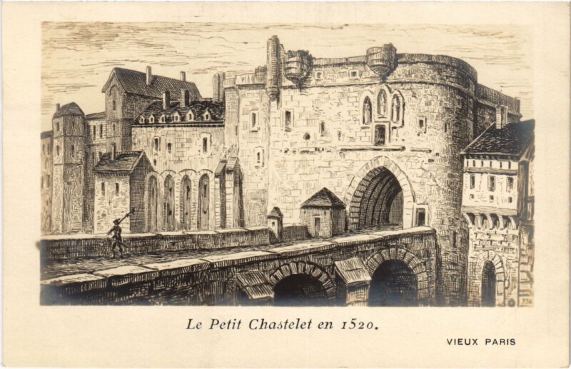 Carte postale ancienne Vieux Paris Petit Chatelet