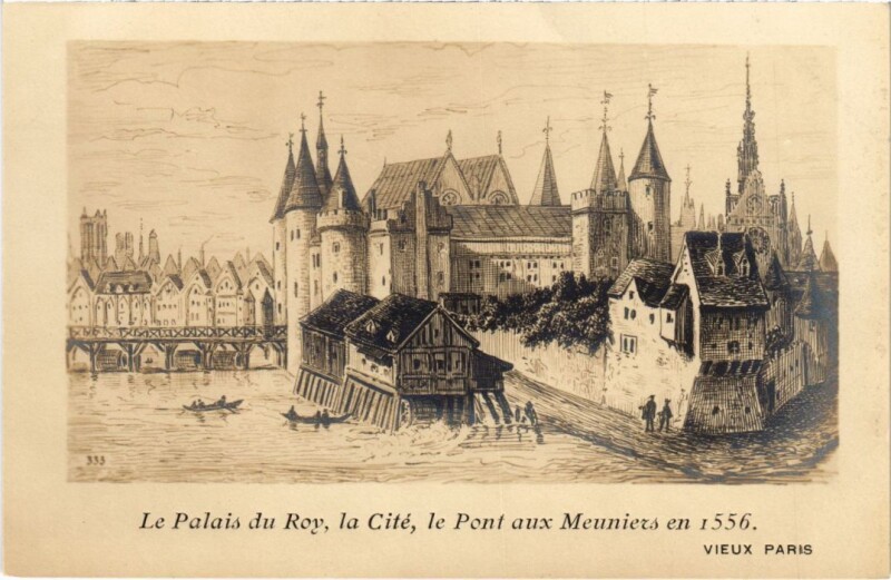 Carte postale ancienne Vieux Paris Le palais du Roy