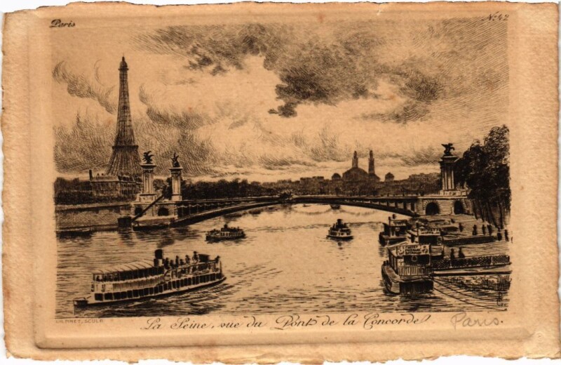 Carte postale ancienne Ancien Paris La Seine