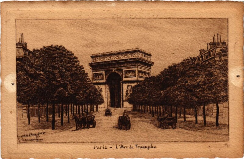 Carte postale ancienne Ancien Paris l'Arc de Triomphe de l'Etoile