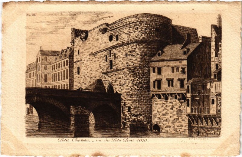 Carte postale ancienne Ancien Paris Petit Chatelet