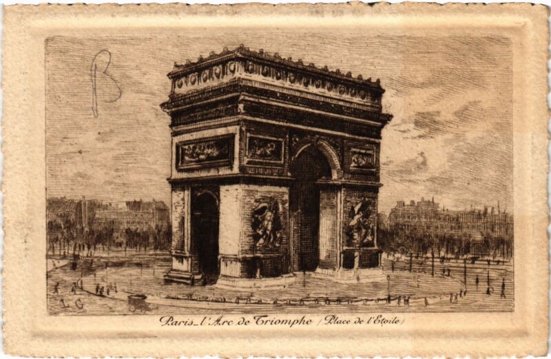 Carte postale ancienne Ancien Paris l'Arc de Triomphe de l'Etoile