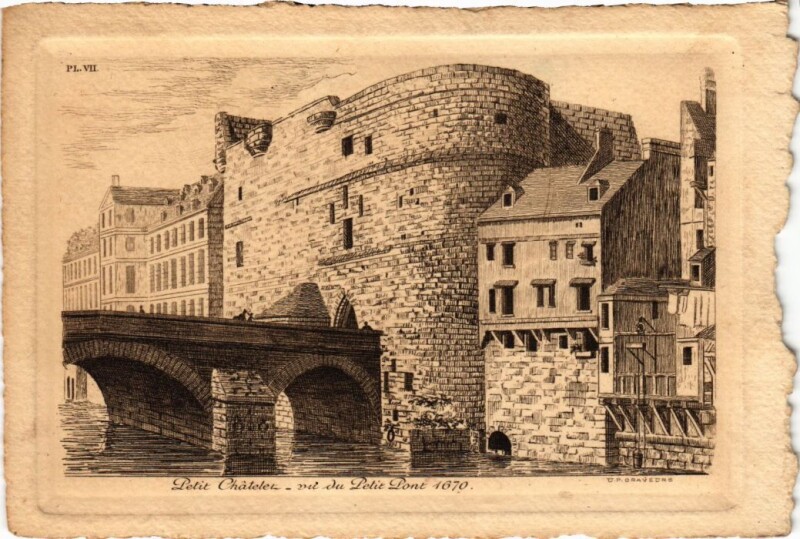 Carte postale ancienne Ancien Paris Petit Chatelet