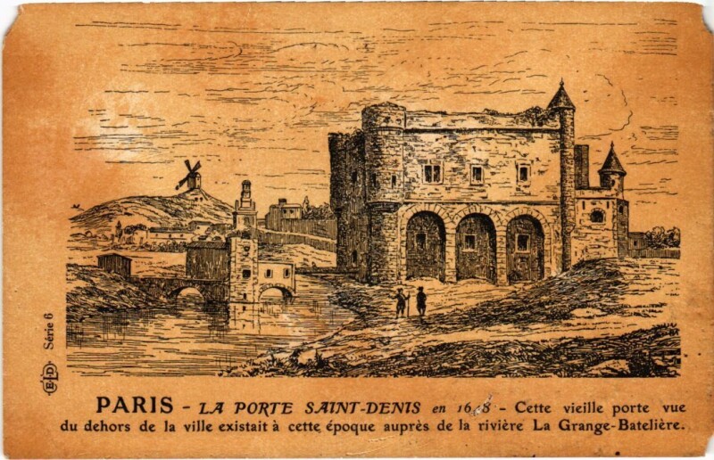 Carte postale ancienne Vieux Paris Porte Saint-Denis