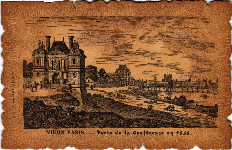 Carte postale ancienne Vieux Paris Porte de la Conference