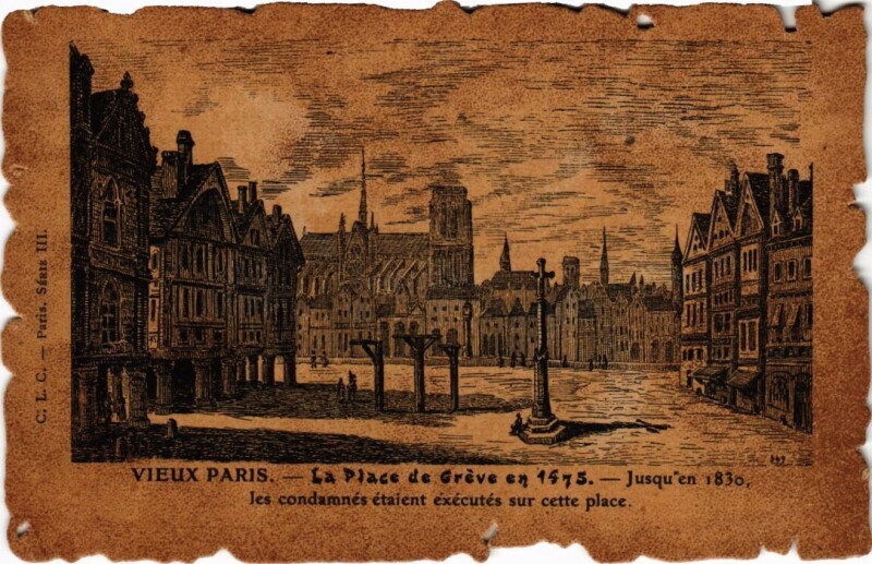 Carte postale ancienne Vieux Paris Place de Greve