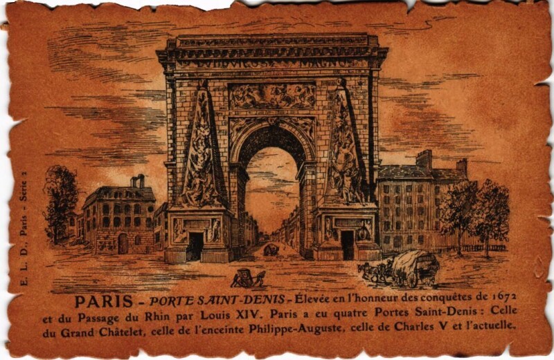 Carte postale ancienne Vieux Paris Porte Saint-Denis