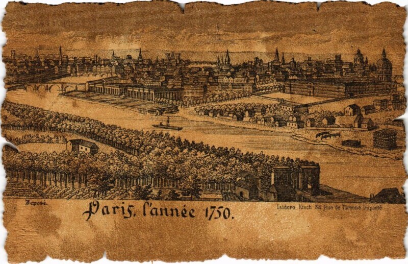 Carte postale ancienne Vieux Paris annee 1750