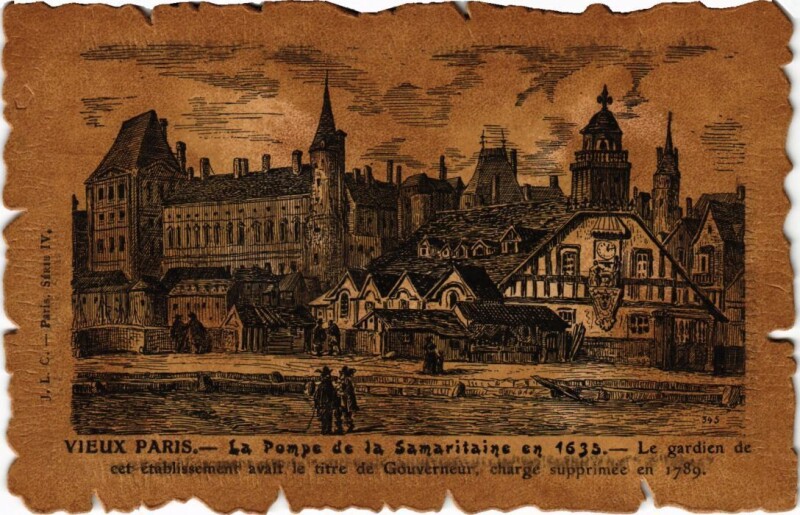 Carte postale ancienne Vieux Paris POmpe de la Samaritaine
