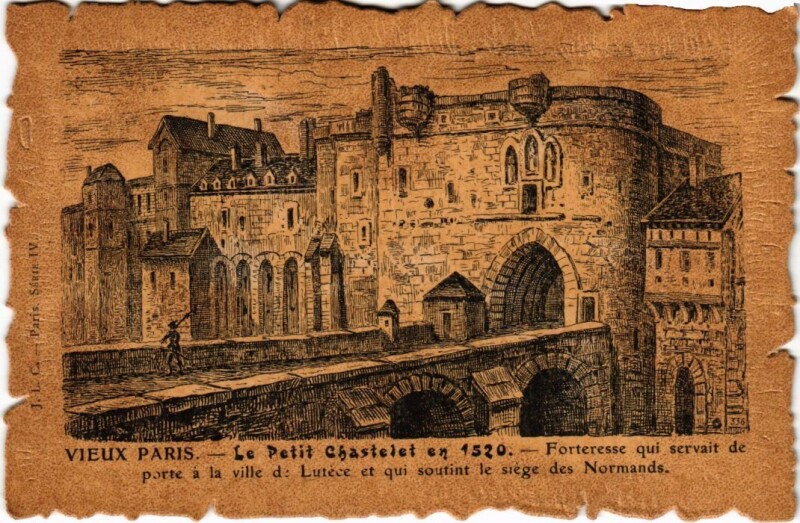 Carte postale ancienne Vieux Paris le petit Chastelet