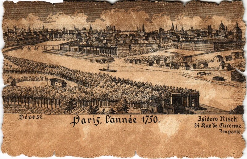 Carte postale ancienne Vieux Paris annee 1750