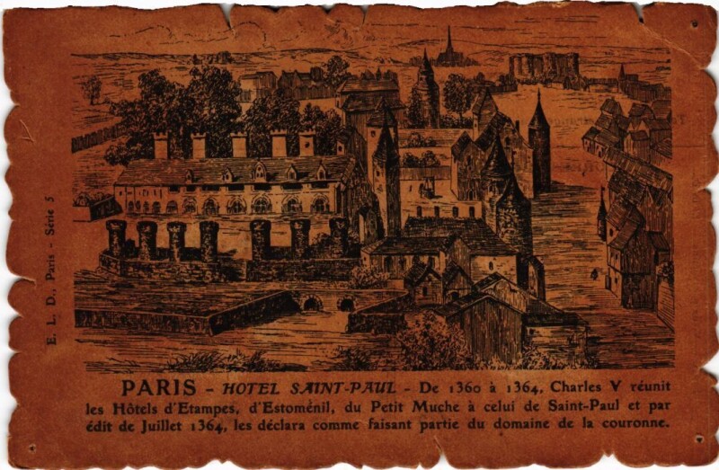 Carte postale ancienne Vieux Paris Hotel Saint-Paul