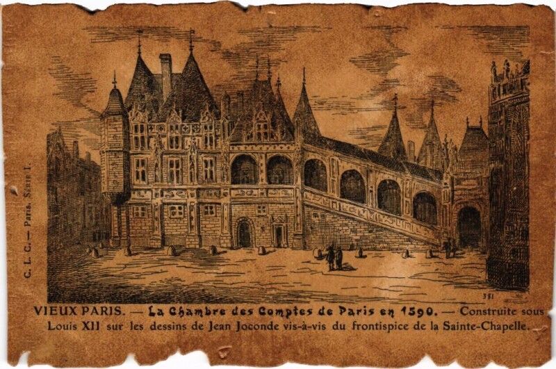 Carte postale ancienne Vieux Paris Chambre des Comptes