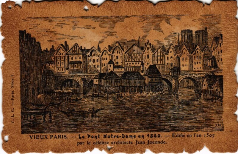 Carte postale ancienne Vieux Paris Pont Notre-Dame