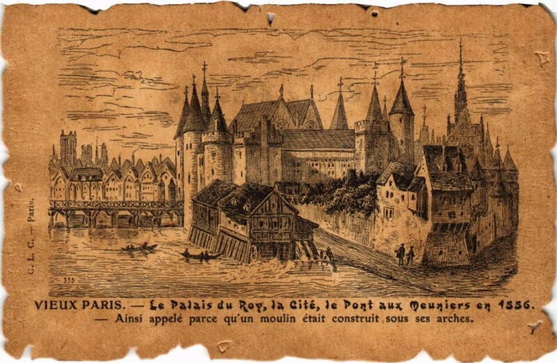 Carte postale ancienne Vieux Paris Palais du Roi La Cite