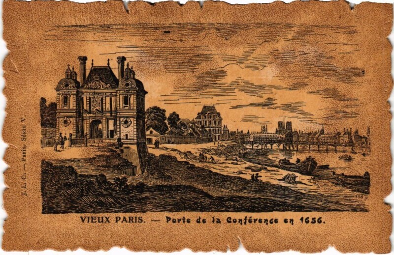 Carte postale ancienne Vieux Paris Porte de la Conference