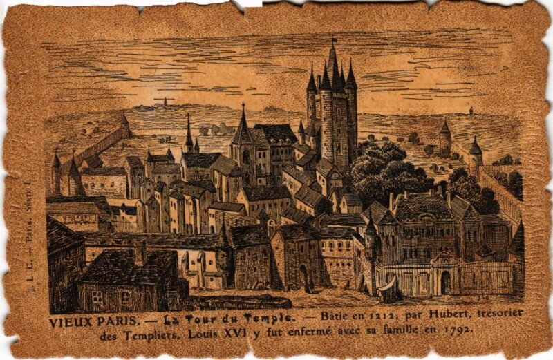 Carte postale ancienne Vieux Paris Tour du Temple