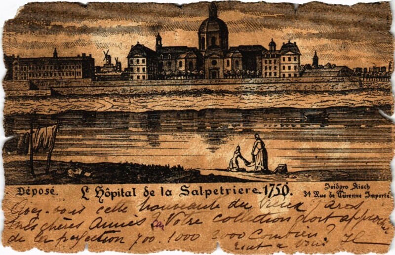 Carte postale ancienne Vieux Paris l'hopital de la Salpetriere