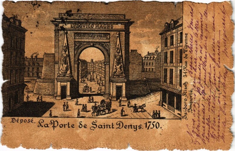 Carte postale ancienne Vieux Paris Porte de Saint-Denis