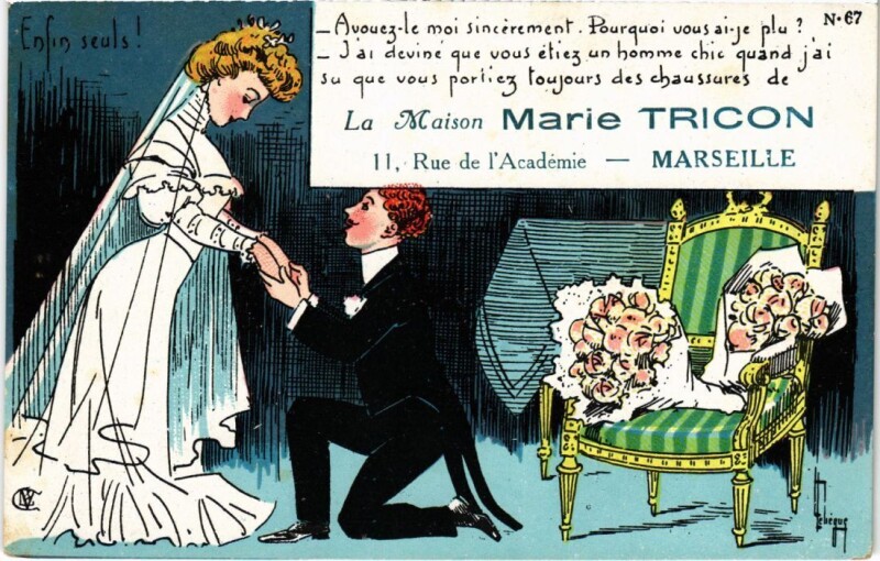 Carte postale ancienne Marseille La Maison Marie Tricon - 11 Rue de l'Academie à Marseille