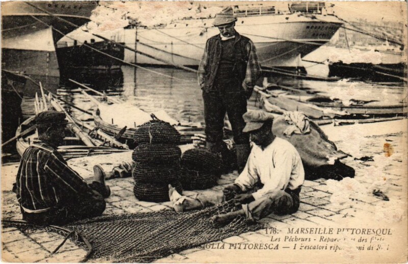 Carte postale ancienne Marseille Les Pecheurs - Types à Marseille