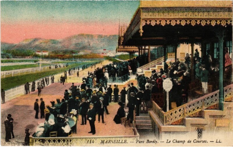 Carte postale ancienne Marseille Parc Borely - Le Champ de Courses à Marseille